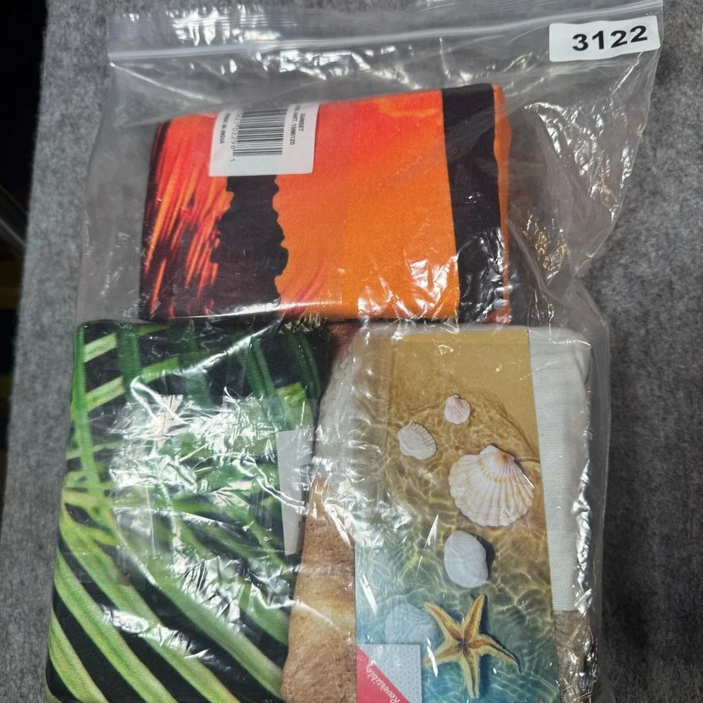Lot of 3 Whitley Willows Microfiber Beach Towel Sunset 35x70 Quick Dry OEKO-TEX